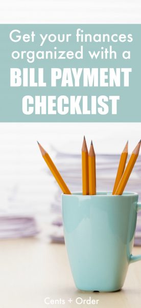 Get your finances organized with a bill payment checklist. No more late payments when you use this free printable to track and pay your monthly bills.