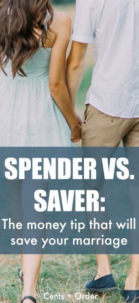 Tired of fighting over money? When one person is a spender and the other is a saver, arguing over money is common. This money tip will help you budget your money and stop those money fights!
