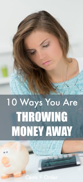 Are you throwing money away every month? Stop wasting money on these ten things. Help your budget by making small changes that will save you money.
