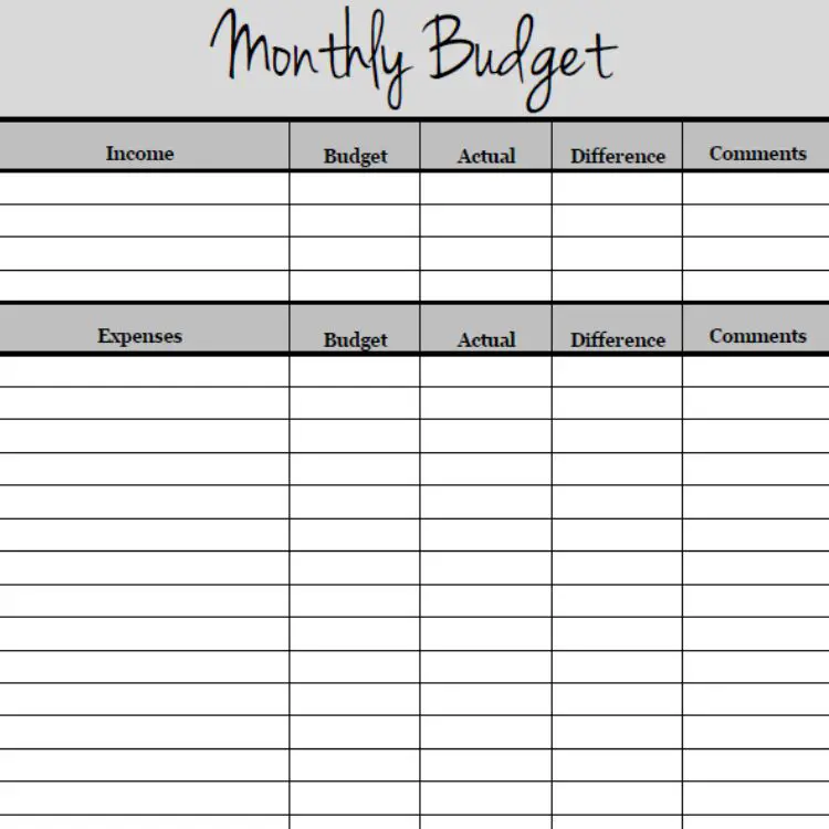 free-monthly-budget-printable