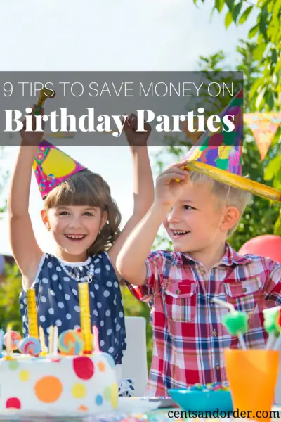 Save money on children's birthday parties with these tips. Frugal ideas to have a fun party when you are on a tight budget.