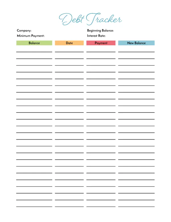 Debt Tracker 2019